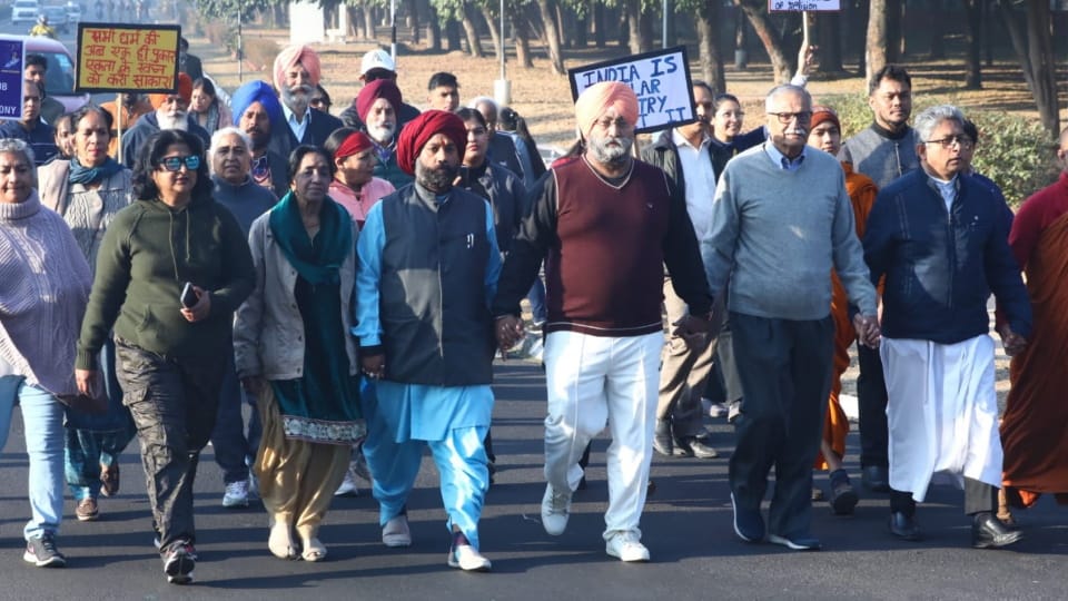 Faith Walk organised during Chandigarh Urban Festival