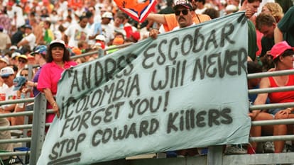 FIFA World Cup Controversy Colombia captain Andres Escobar was shot after an own goal against the USA in 1994