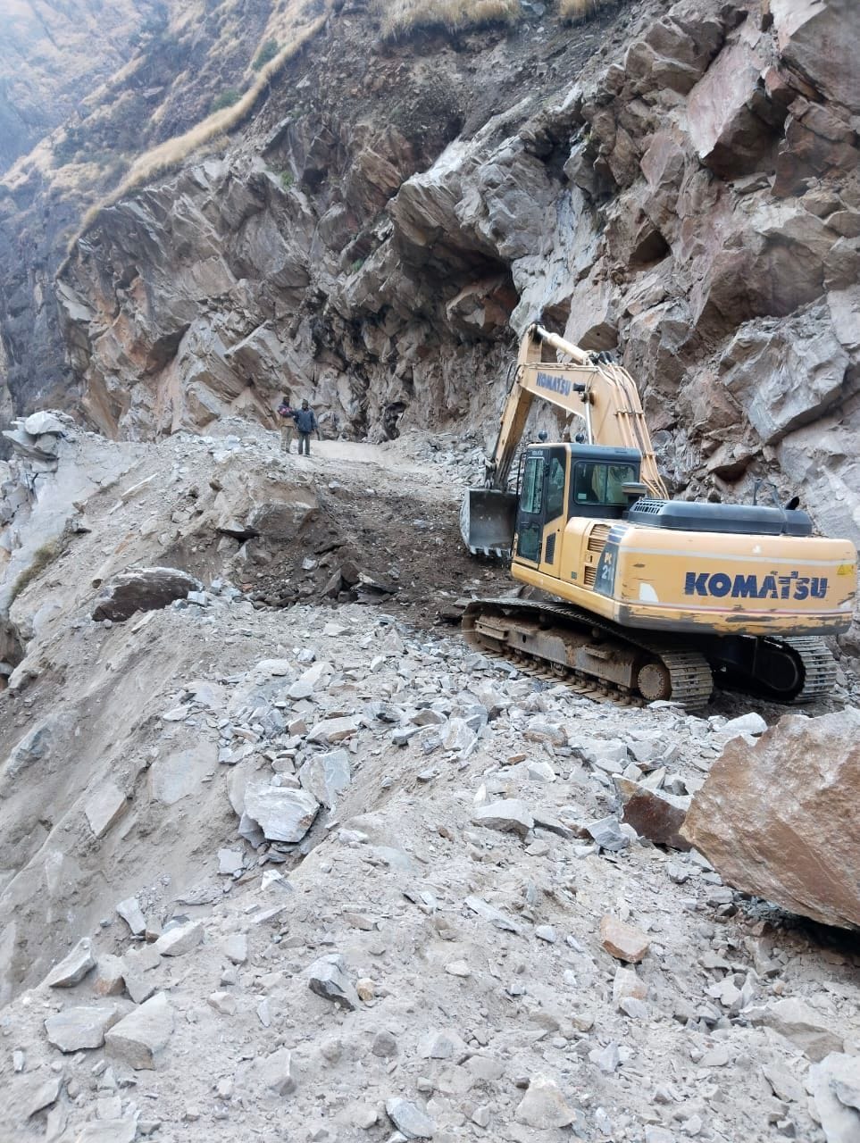 Roads are being opened only for those coming and going for essential work.
