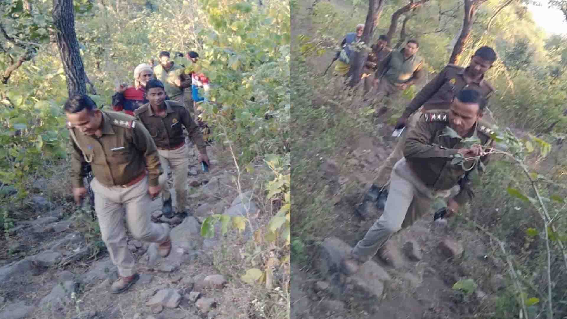 Teenager girl found doing penance on the mountain in Chitrakoot