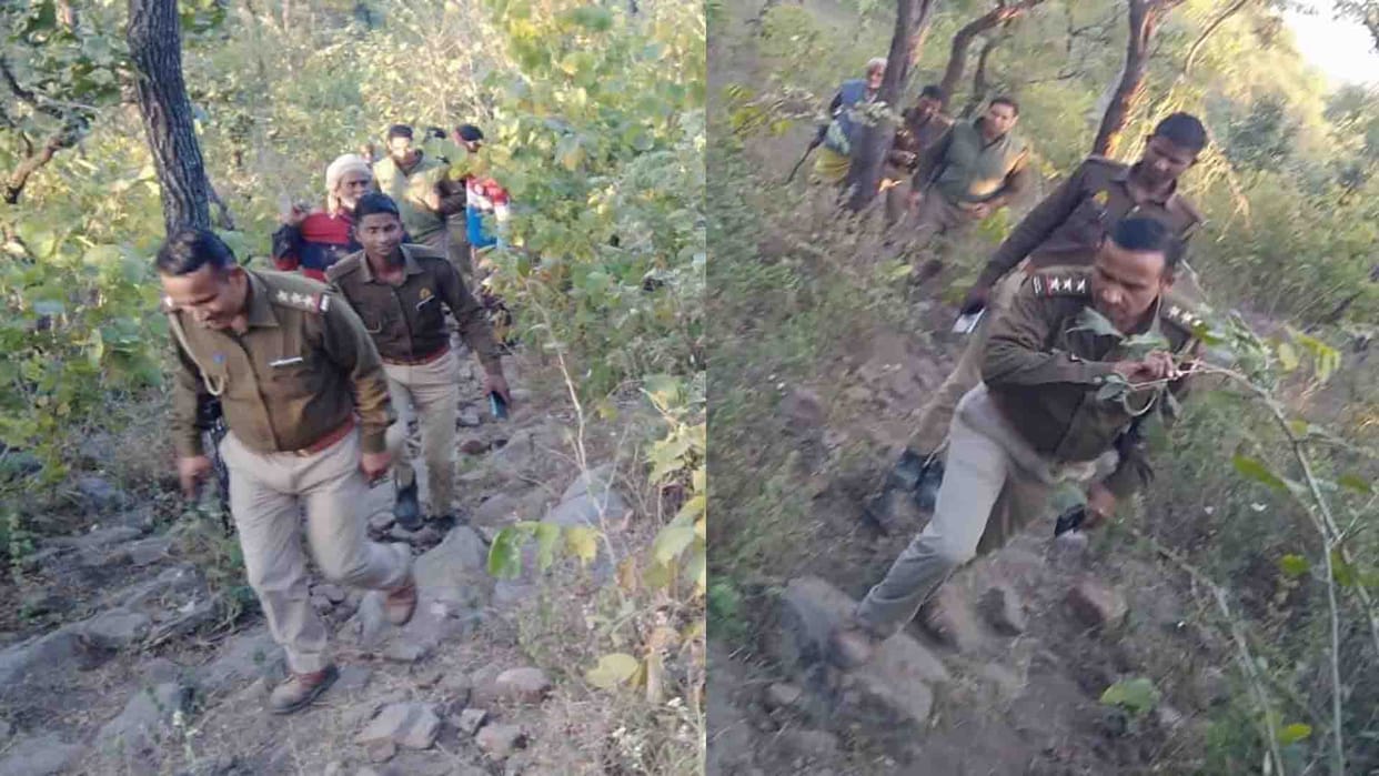 Teenager girl found doing penance on the mountain in Chitrakoot