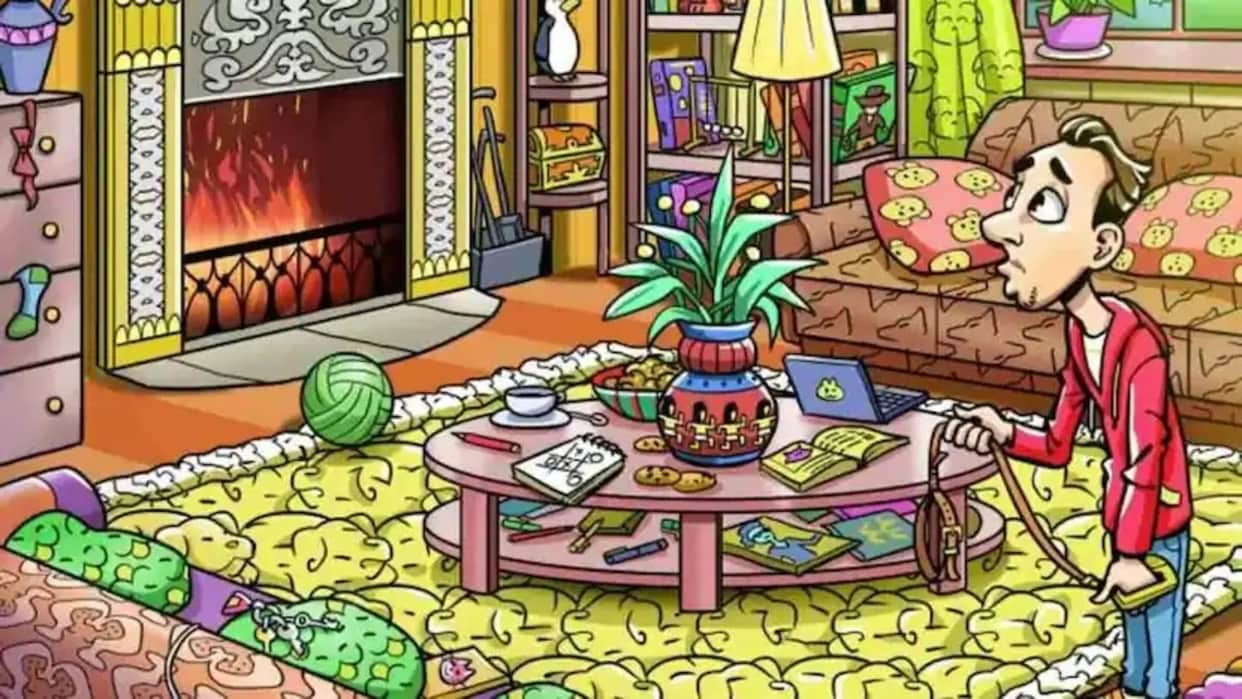 Viral optical illusion Brain Test find Dog in photo hidden in10 seconds brain teaser picture puzzle