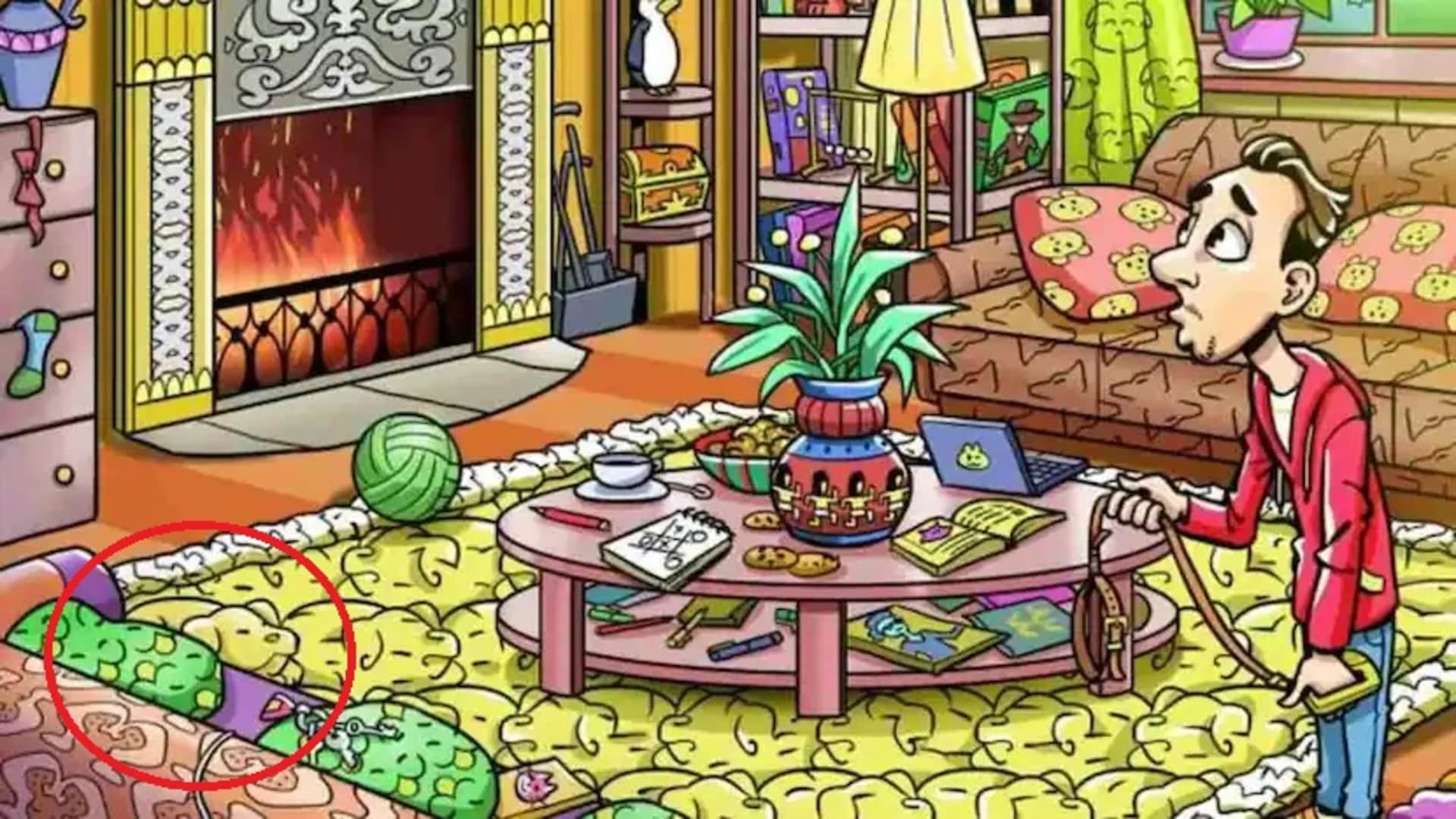 Viral optical illusion Brain Test find Dog in photo hidden in10 seconds brain teaser picture puzzle