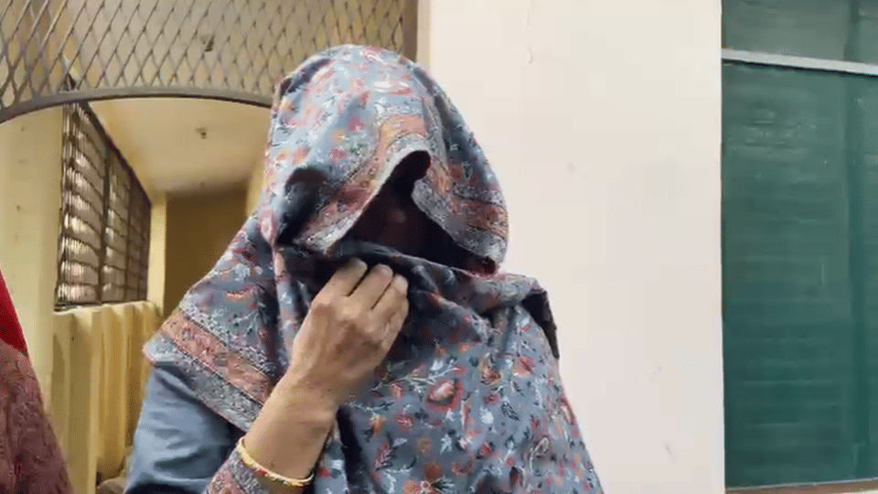 Scientist wife sitting on threshold of her in-laws house entered efforts of police