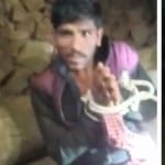 गुना में चोरी के आरोप में युवक को हाथ बांधकर पीटा गया।