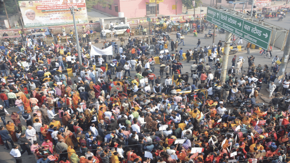 Jain society takes out rally against declaration of Sammed Shikhar Tirth as tourist area in firozabad