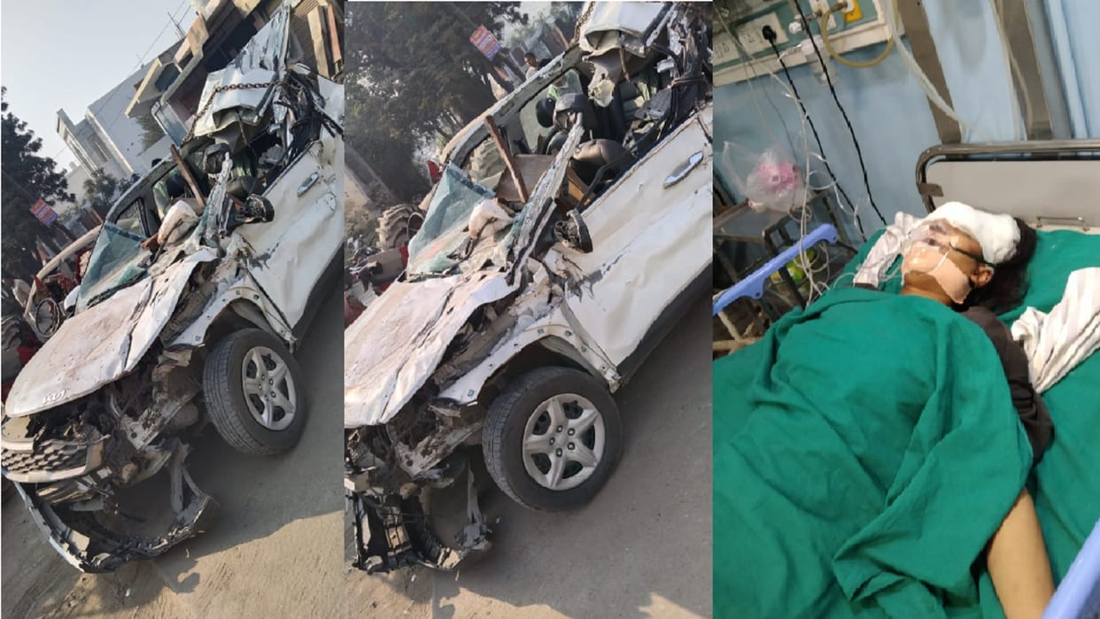 Careless government system on the spot truck standing on the road snatched life