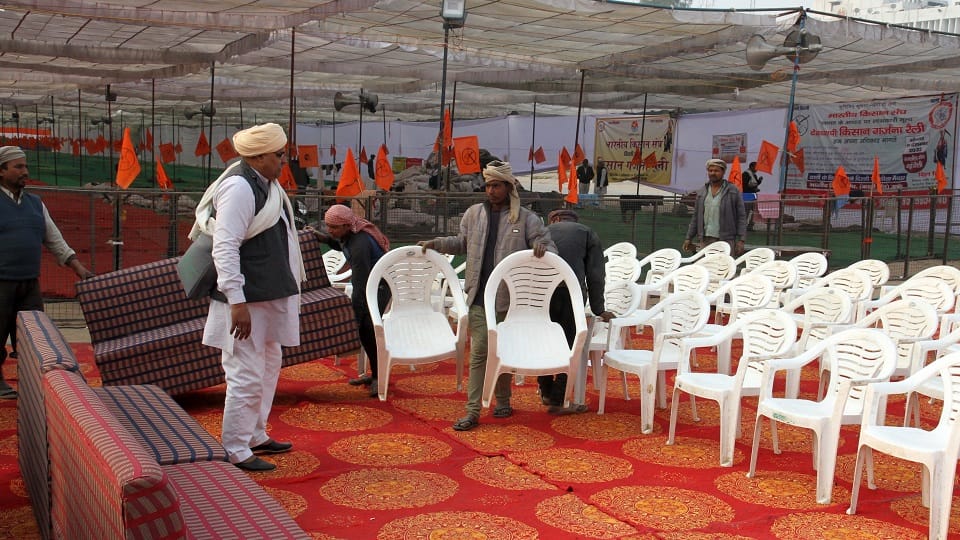 garjana rally in Ramlila Maidan on Monday 55 thousand farmers will come traffic may be affected
