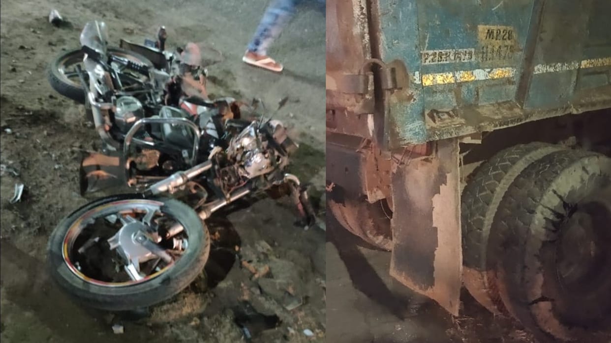 Horrific road accident near Chandan village of Chhindwara, high speed dumper killed three people