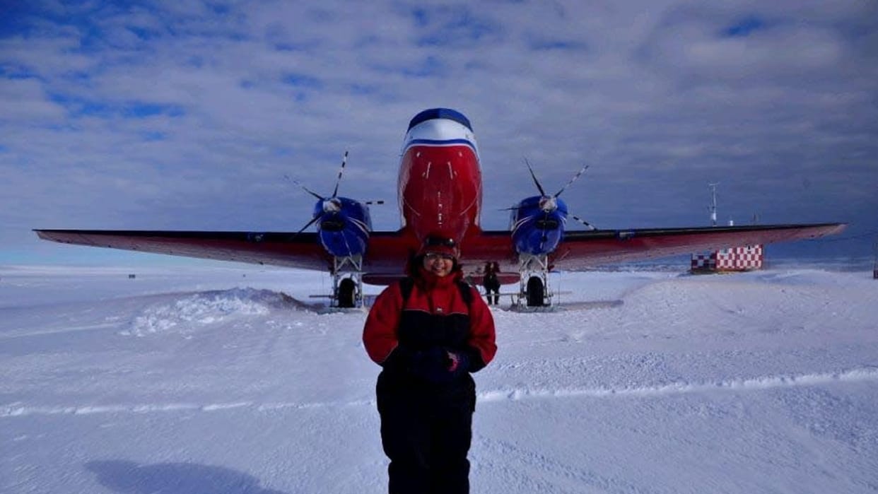 Dr. Devsamridhi, Assistant Professor of Allahabad University, who came out on a scientific mission to Antarcti