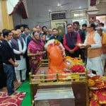 विजयासन धाम में पूजा अर्चना करते सीएम शिवराज और गौतम गंभीर