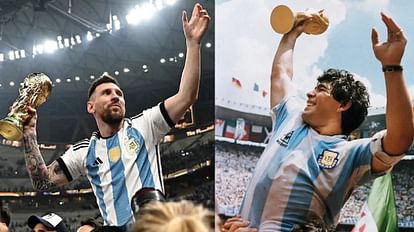 FIFA World cup final Photos Lionel Messi celebrates like Maradona clicks wife Antonella picture hugs Mbappe