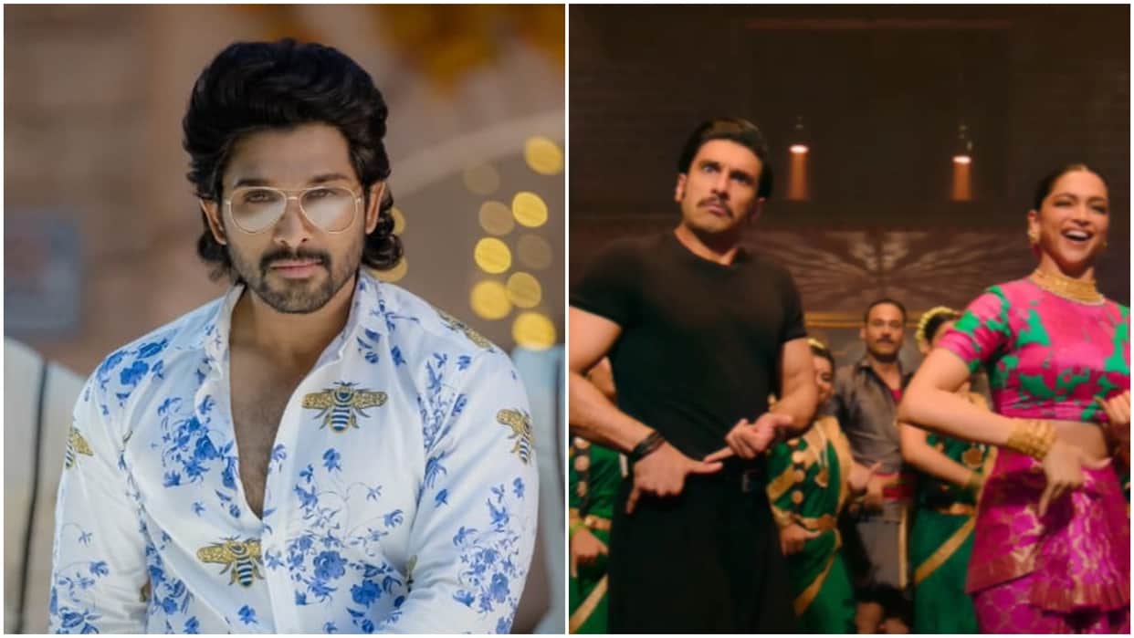 Cirkus Netizens claims Ranveer Singh Deepika Padukone current laga is copied from allu arjun film songs