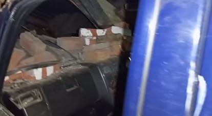 Police vehicle entered in hut late night in ballia allegation three policemen were drunk
