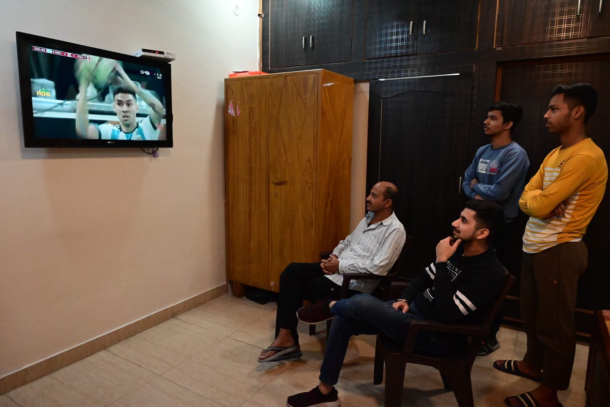 Sports lovers glued to TV to watch FIFA World Cup