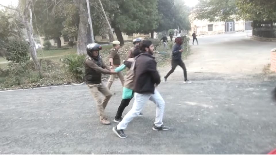 Allahabad University Who is Vivekananda Pathak who had a scuffle with the guards then university started burni