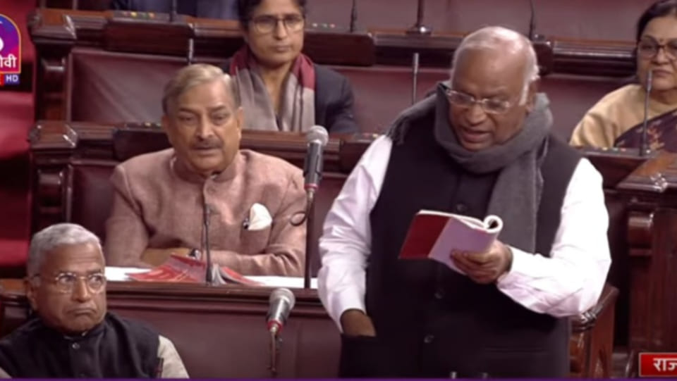 BJP slammed Congress chief Mallikarjun Kharge for wearing a luxurious Louis Vuitton scarf