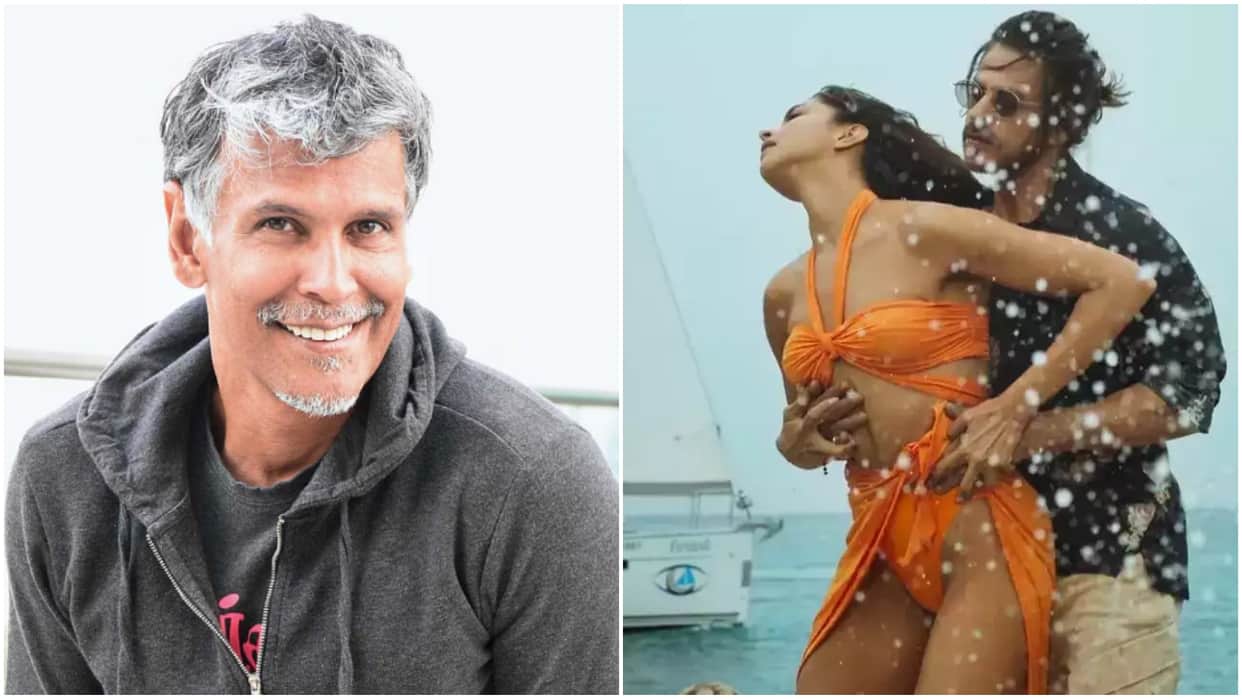 Pathan Besharam Rang song Shahrukh Khan Deepika Padukone controversy Milind Soman recall his nude photoshoot