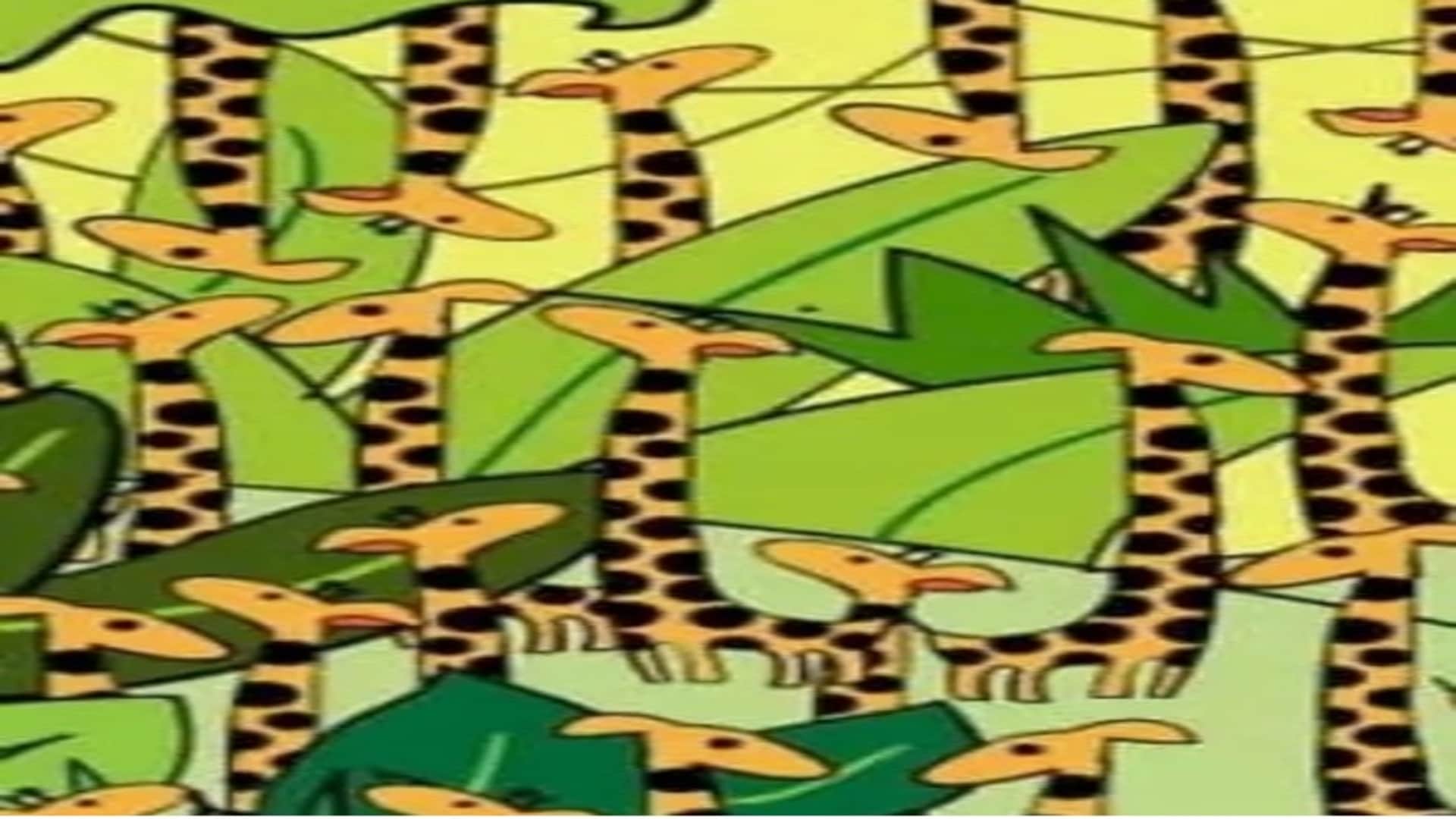 Optical Illusion IQ Test: Find the Hidden Snake in the Giraffe Within 15 Second puzzle games