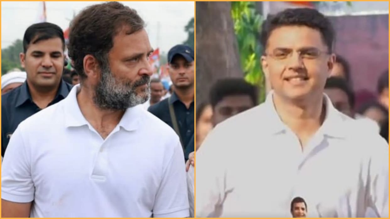 Slogans raised in support of Sachin Pilot during Rahul Gandhi Bharat Jodo Yatra
