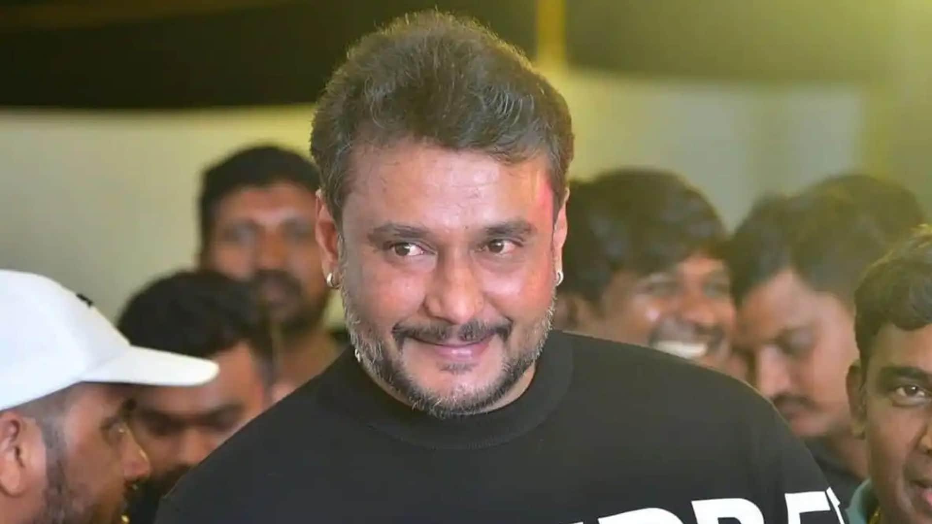 Darshan Thoogudeepa hit by slipper in His movie Kranti Promotional Event video went Viral on social  media