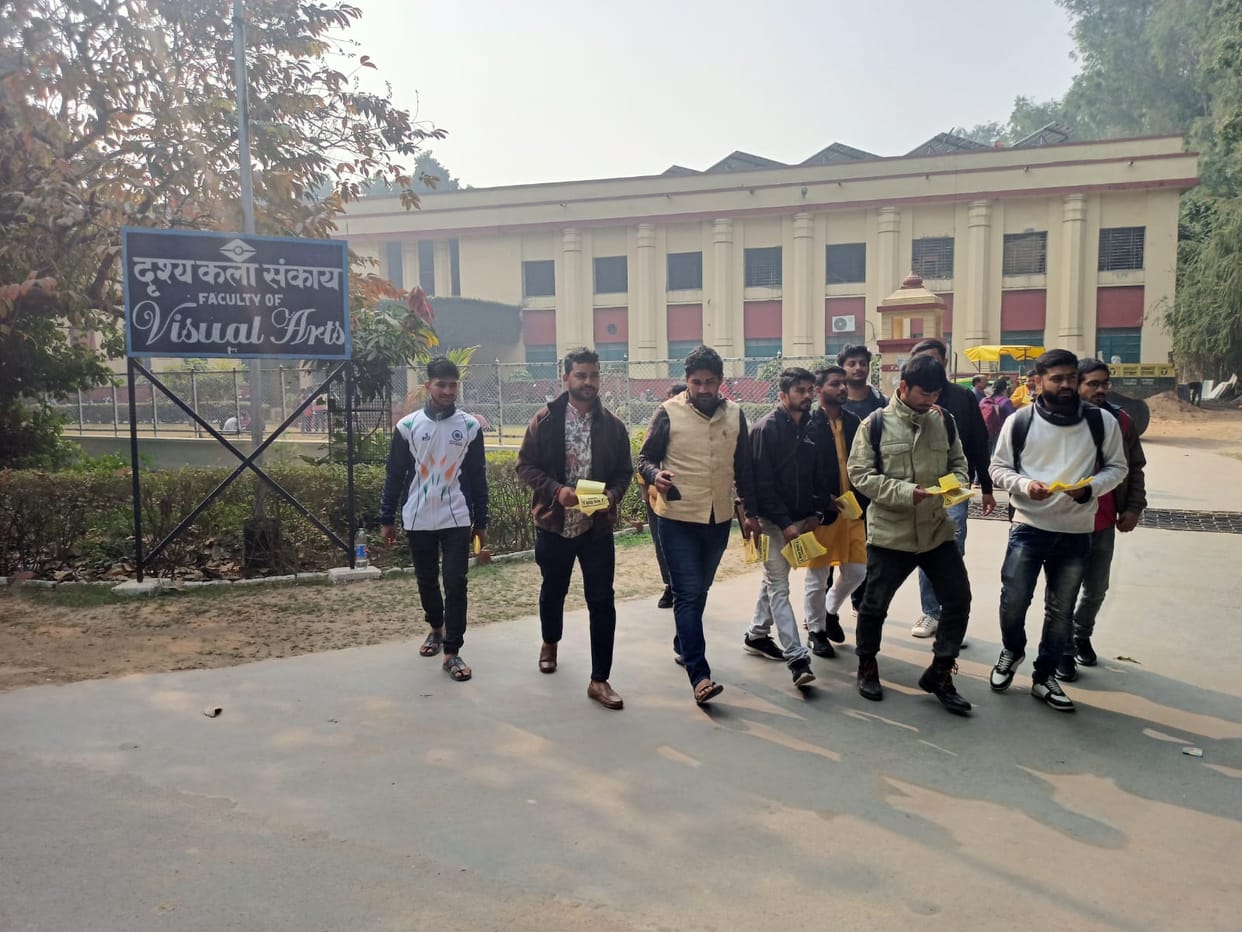 Preparation to celebrate black day in bhu on 21st decemebr in protest against suspension,