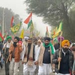 अंबाला से विधानसभा के लिए रवाना हुए किसान।