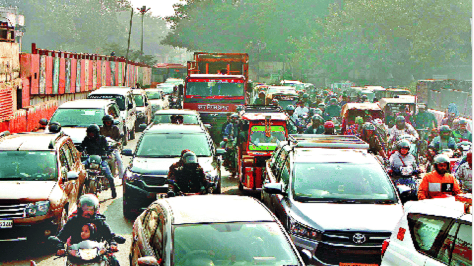 MG Road was jammed for three hours