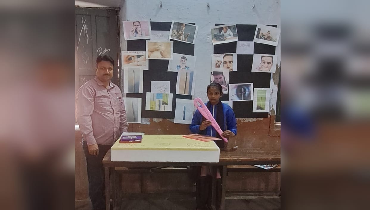 Bijnor News: School student made smart needle,Project selection for state level in Inspire Award