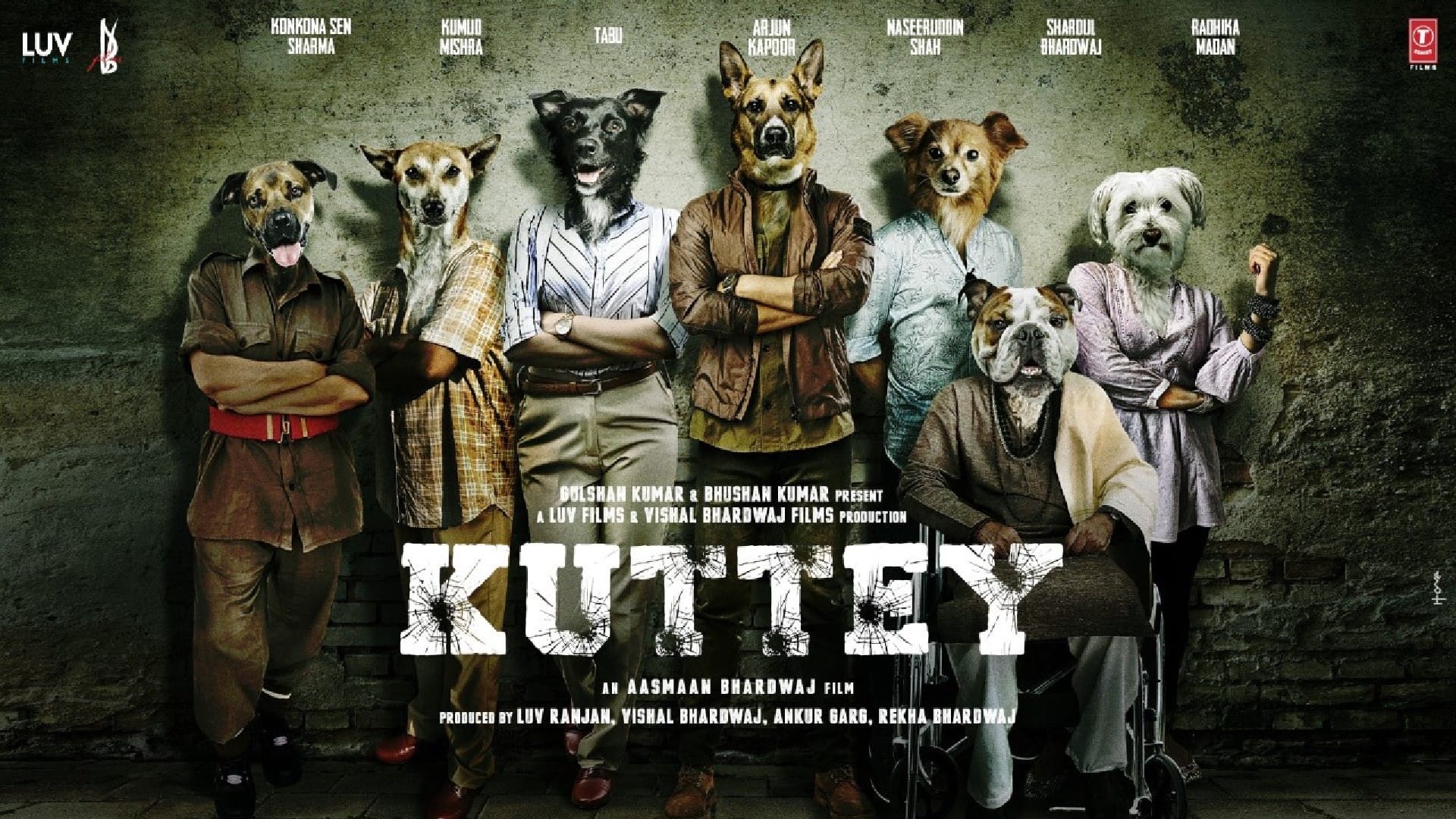Tabu steals limelight in aasman Bhardwaj debut film kutte trailer vishal Bhardwaj gulzar naseer kumud arjun