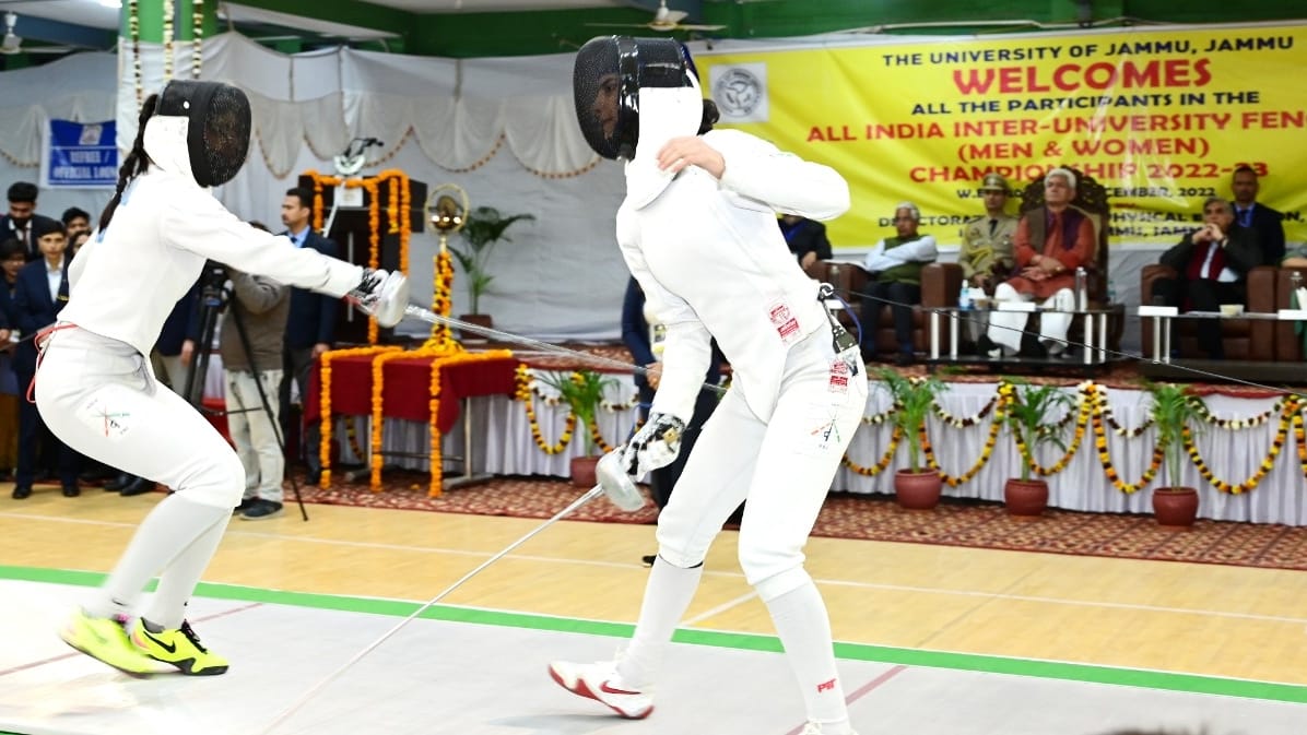 lg manoj sinha Inaugurated All India Inter University Fencing Championship at University of Jammu