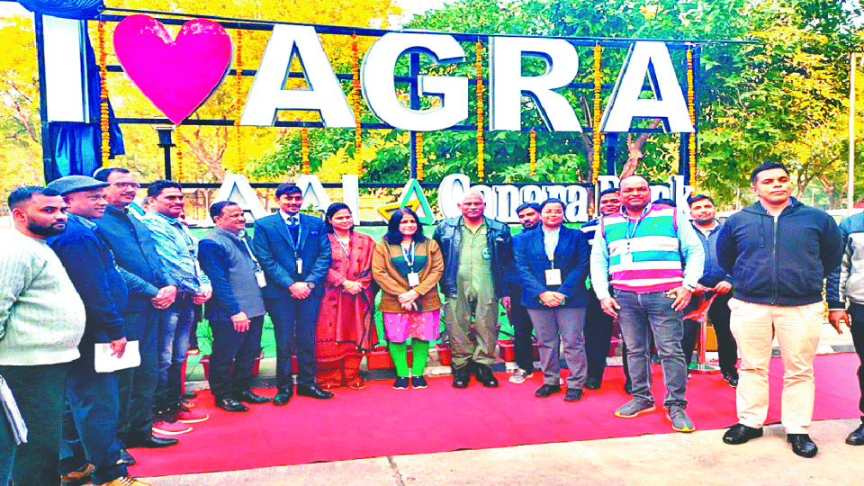 i love agra selfie point inaugurated at kheria airport agra