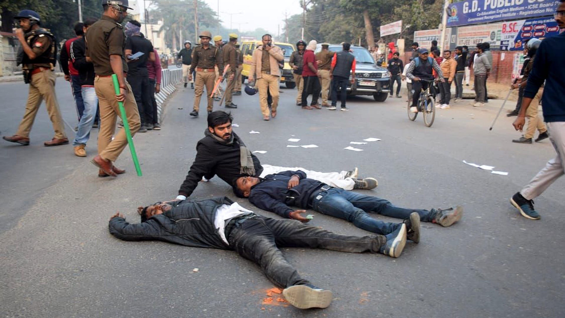 Allahabad University Violence Students got angry after colleagues beaten created ruckus pelting bricks stones