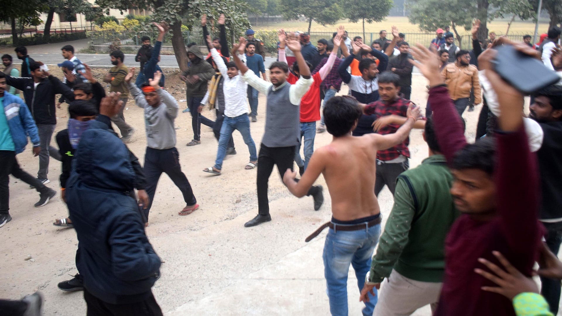 Allahabad University Violence Students got angry after colleagues beaten created ruckus pelting bricks stones