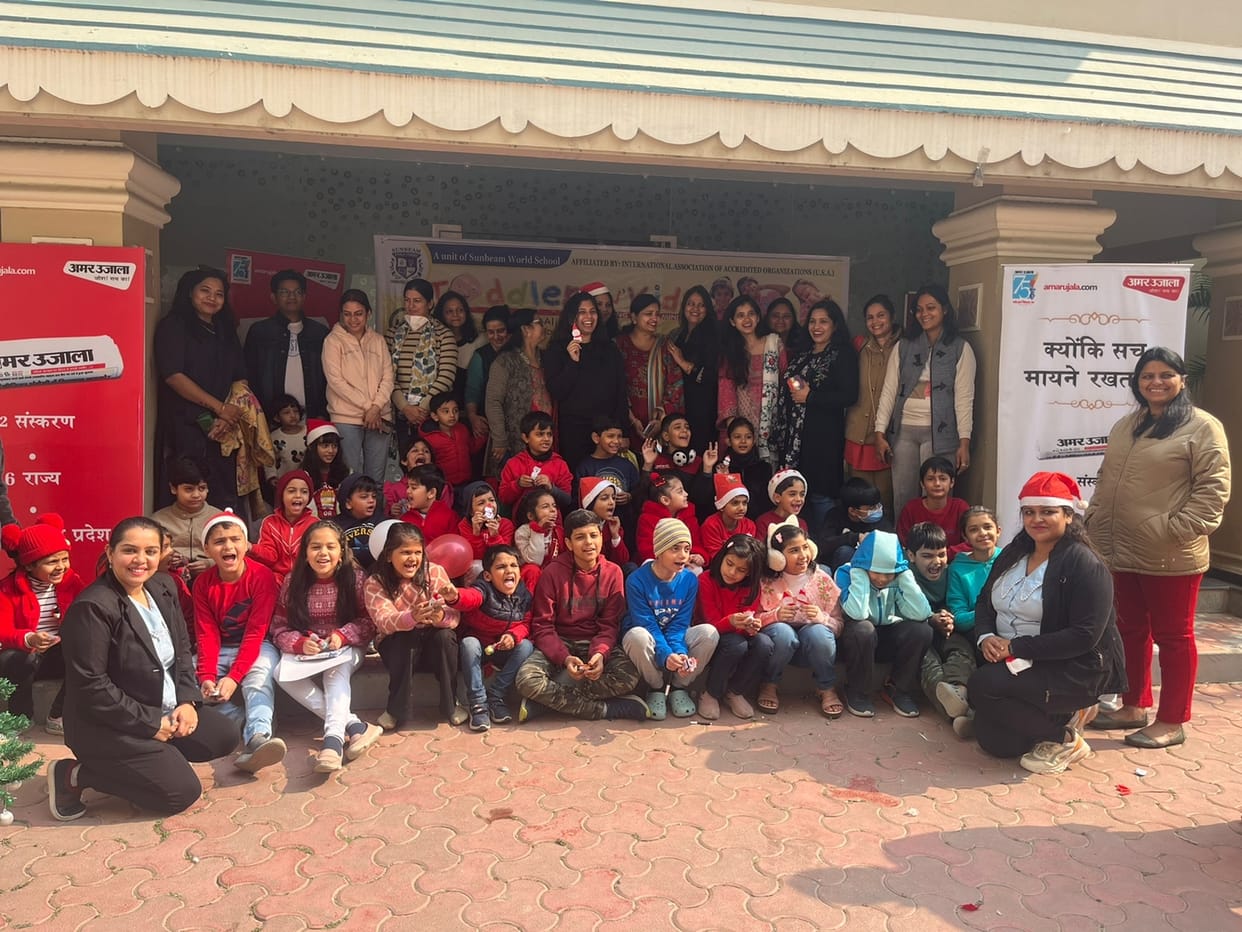 Christmas carnival organized by Toddlers and Kids and Amar Ujala in RWA, the enthusiasm of children