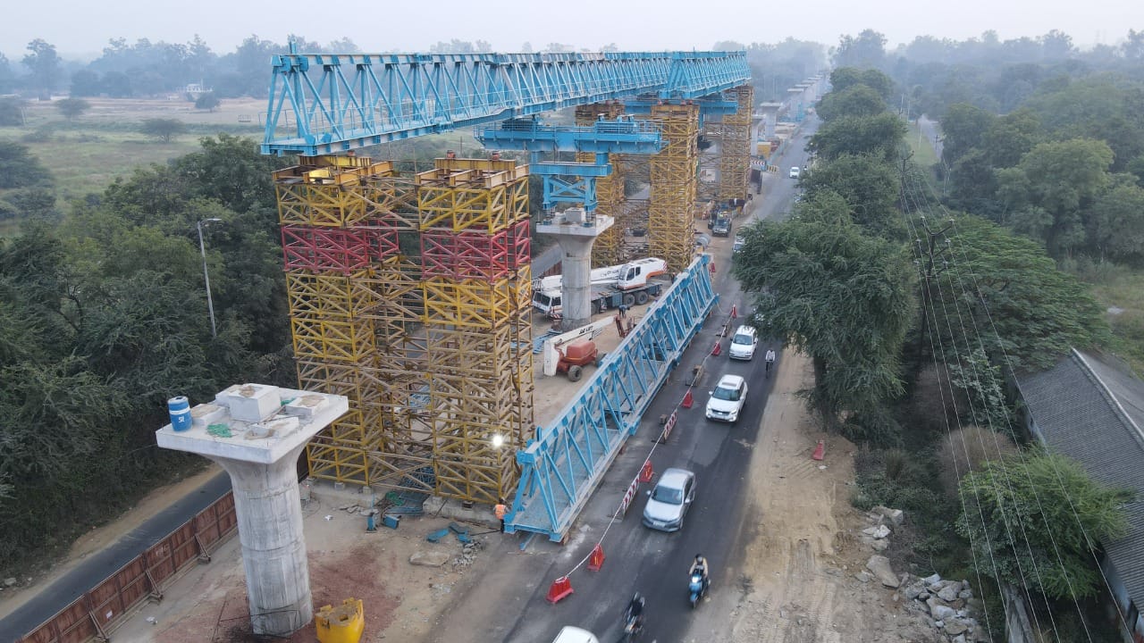 Construction work has gained momentum in elevated section including underground section of RRTS corridor