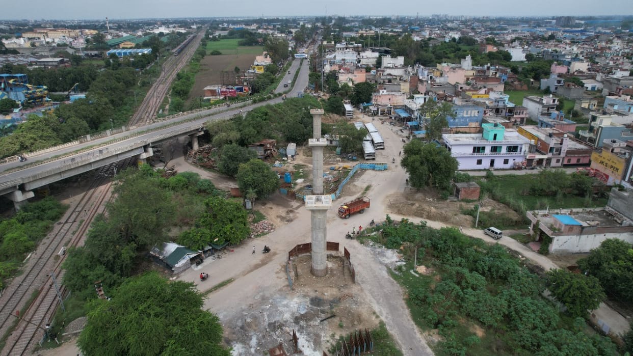 Construction work has gained momentum in elevated section including underground section of RRTS corridor