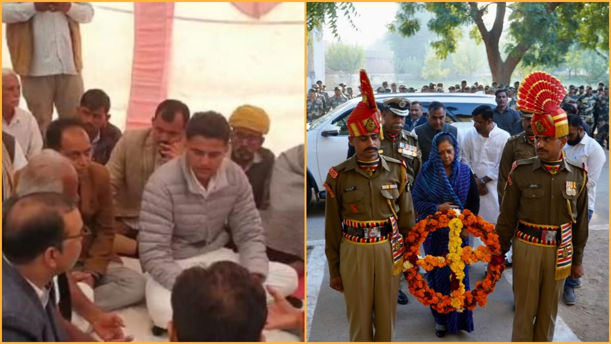 Sachin Pilot and Vasundhra Raje meet Jodhpur cylinder blast victims