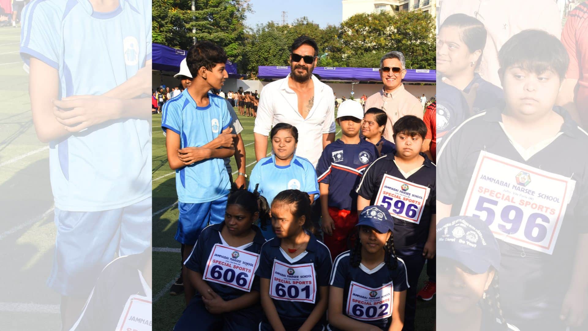 Bholaa Actor Ajay Devgn went to watch Specially Abled Children programme at Jamnabai Narsee Monjee school