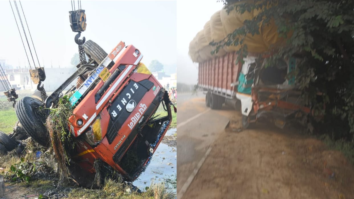 Two accidents because of dence fog in Barabanki.
