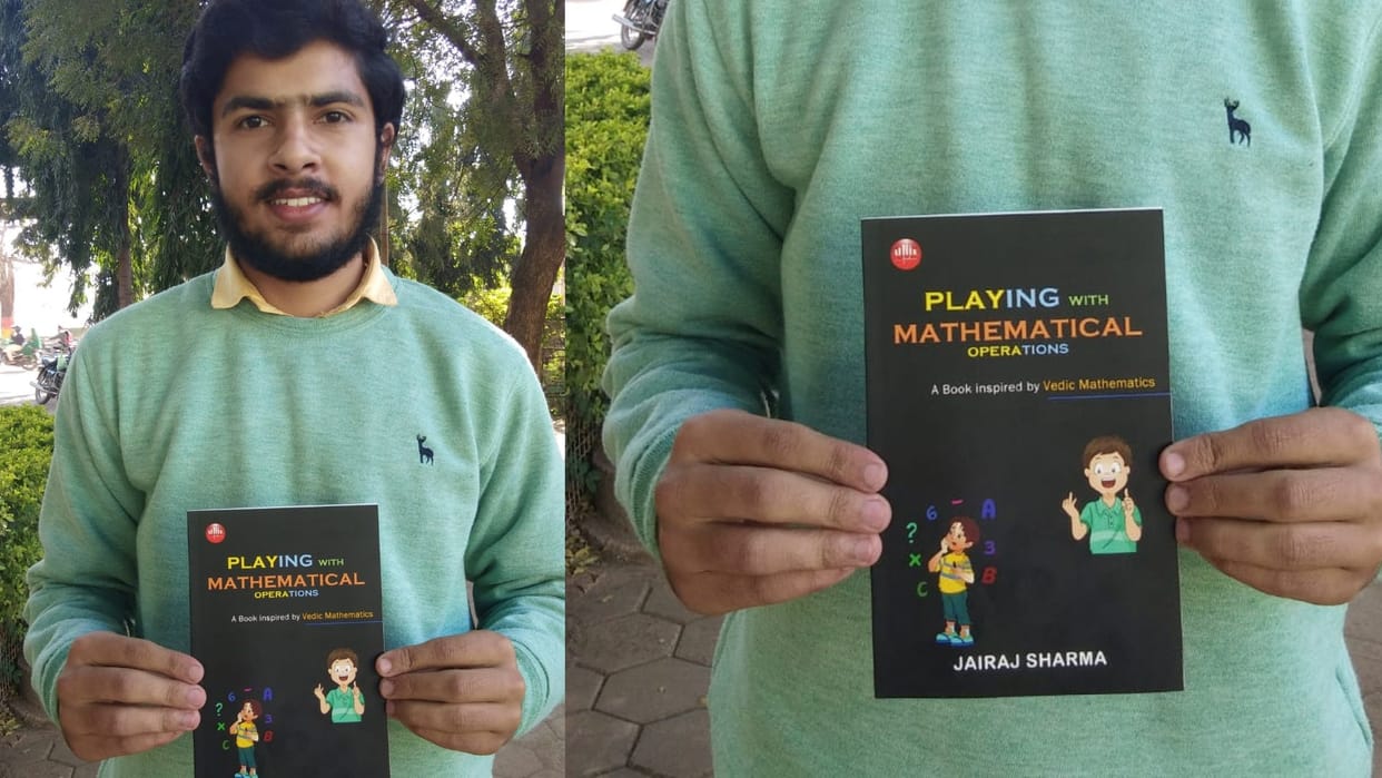Shivpuri student inspired by Vedic Mathematics wrote Playing with Mathematical Operation book