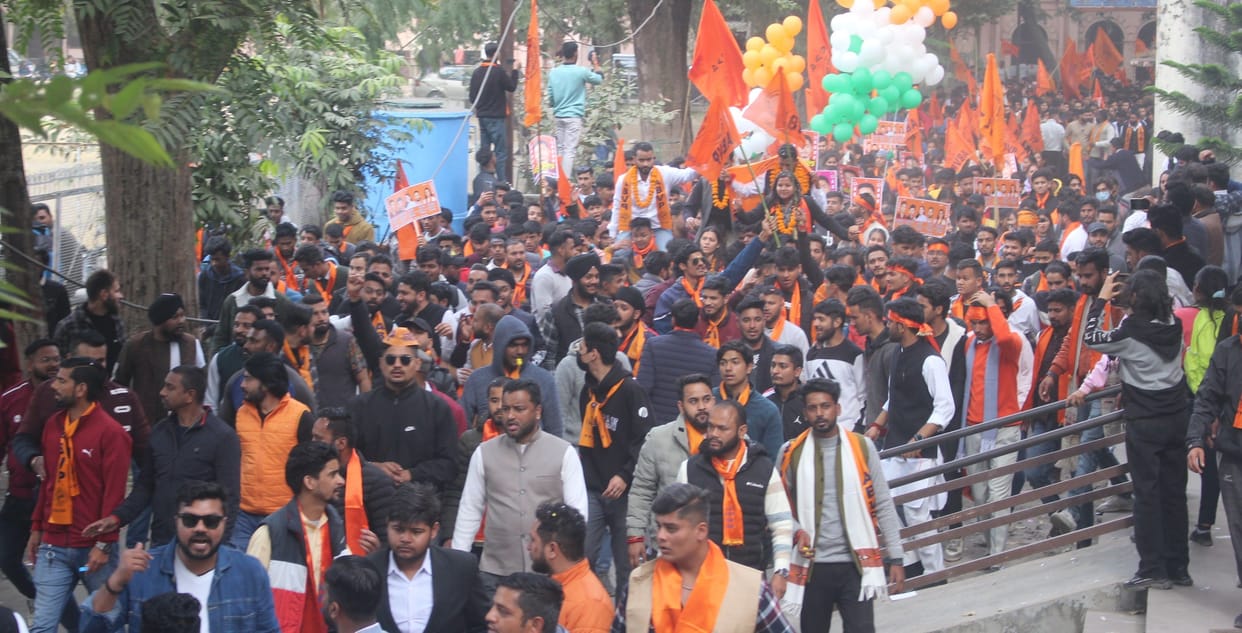 DAV PG College Student Union Election ABVP  show of strength for small government in DAV