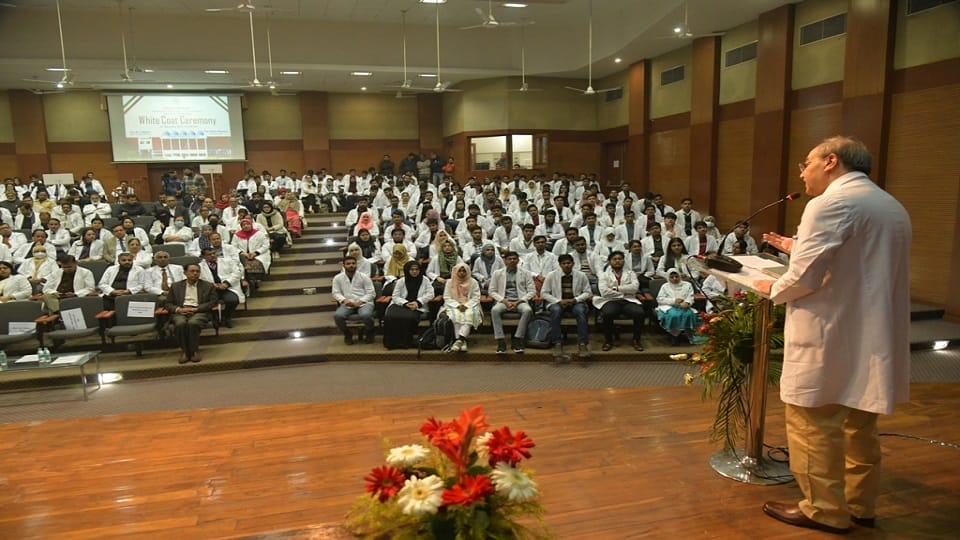 Medical students took a pledge to uphold the ethics of the medical profession at the White Coat Ceremony