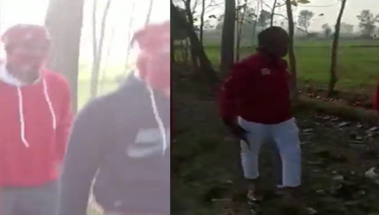 more than dozen youth seen with illegal weapons in Saharanpur, video viral