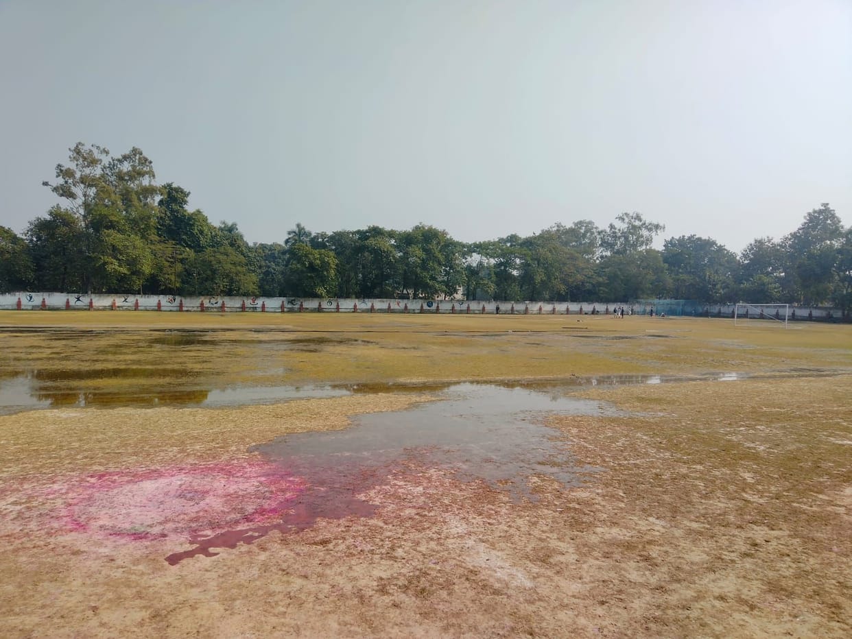 water in stadium but selected district team