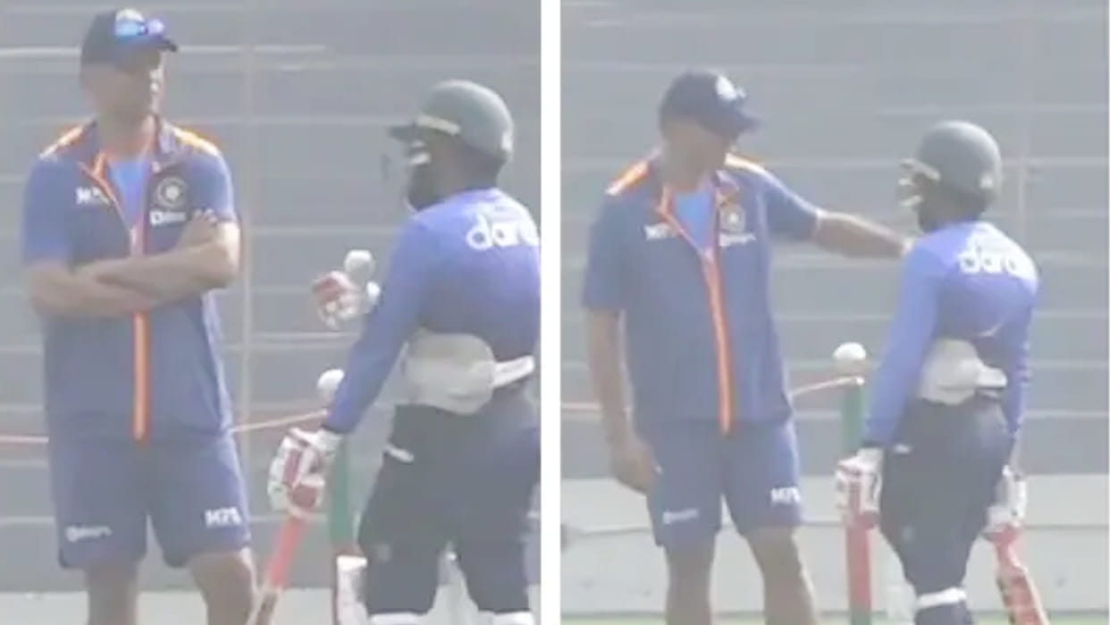 Rahul Dravid giving batting tips to Mushfiqur Rahim, chat video viral before India vs Bangladesh 2nd Test