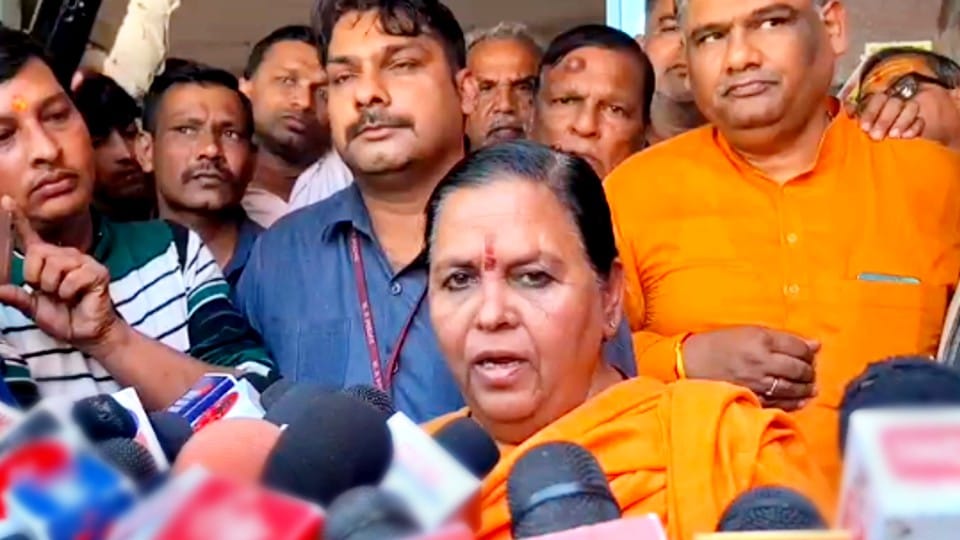 Khandwa: Uma Bharti again became vocal on liquor policy