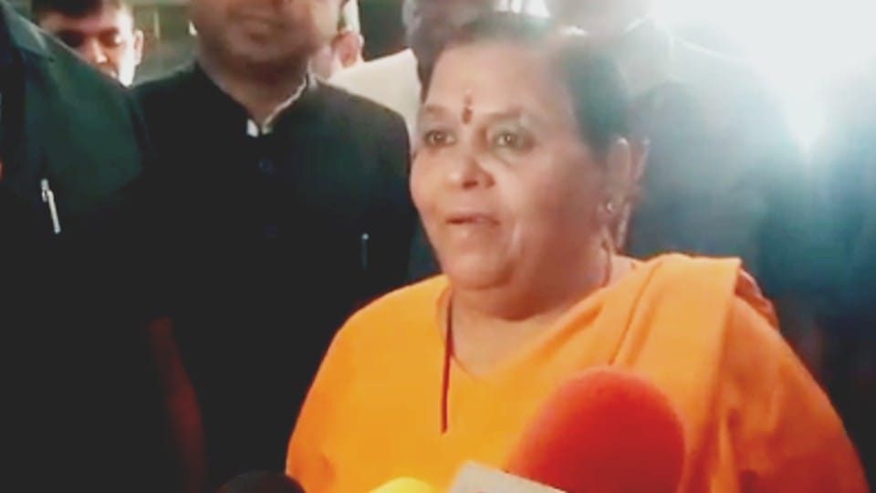 Umabharati's entry on Sammed Shikhar issue, said - mistake will be rectified in two days
