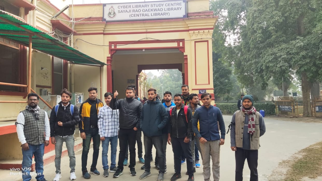 BHU students celebrated Black Day against BHU administration protesting by tying black belt