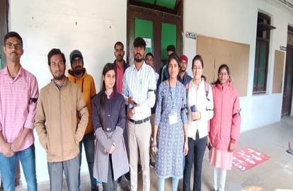 BHU students celebrated Black Day against BHU administration protesting by tying black belt
